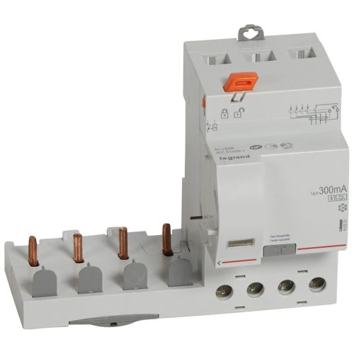 LEGRAND-410531 DX3 áramvédő relé 4P 400V~ A-S 63A 300mA