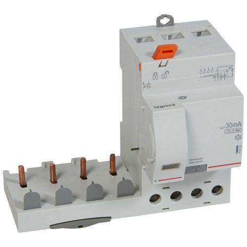 LEGRAND-410534 DX3 áramvédő relé 4P 400V~ Hpi 63A 30mA