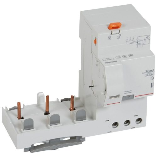LEGRAND-410605 DX3 áramvédő relé 3P 400V~ Hpi 63A 30mA