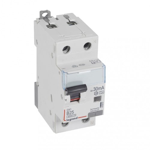 LEGRAND-410967 DX3 1P+N kombinált áram-védőkapcsoló B25 6000A / 10kA 30mA A típus
