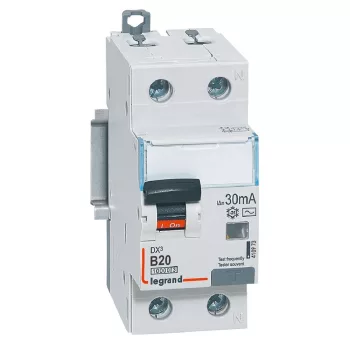   LEGRAND-410973 DX3 1P+N kombinált áram-védőkapcsoló B20 10000A / 10kA 30MA AC típus