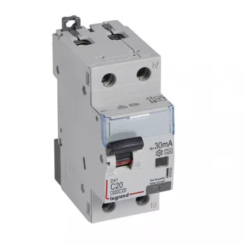   LEGRAND-411062 DX3 1P+N kombinált áram-védőkapcsoló C20 6000A / 10kA 30mA A típus
