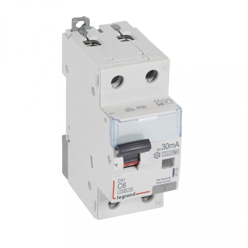 LEGRAND-411102 DX3 1P+N kombinált áram-védőkapcsoló C6 6000A / 10kA 30mA A-Hpi+ 
