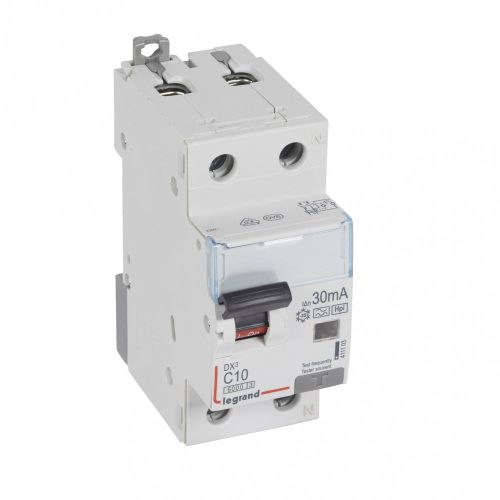 LEGRAND-411103 DX3 1P+N kombinált áram-védőkapcsoló C10 6000A / 10kA 30mA A-Hpi+ 