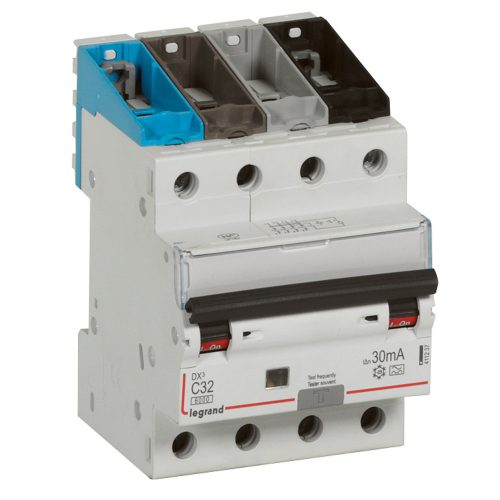 LEGRAND-411237 DX3 4P kombinált áram-védőkapcsoló  C32 6000A / 10kA 30mA A típus