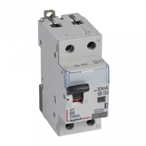 LEGRAND-411285 DX3 1P+N kombinált áram-védőkapcsoló B6 10000A / 10kA 30MA A típus