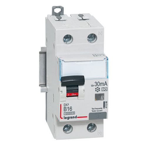 LEGRAND-411288 DX3 1P+N kombinált áram-védőkapcsoló B16 10000A / 10kA 30MA A típus