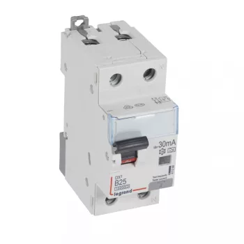   LEGRAND-411290 DX3 1P+N kombinált áram-védőkapcsoló B25 10000A / 10kA 30MA A típus