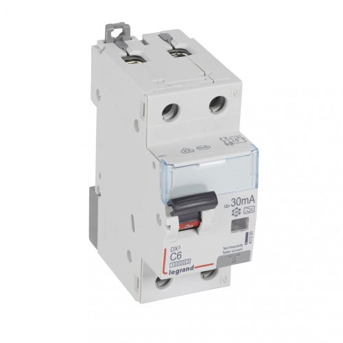 LEGRAND-411293 DX3 1P+N kombinált áram-védőkapcsoló C6 10000A / 10kA 30MA A típus