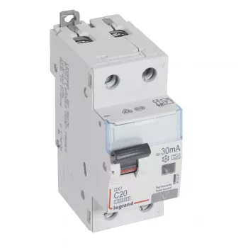   LEGRAND-411297 DX3 1P+N kombinált áram-védőkapcsoló C20 10000A / 10kA 30MA A típus