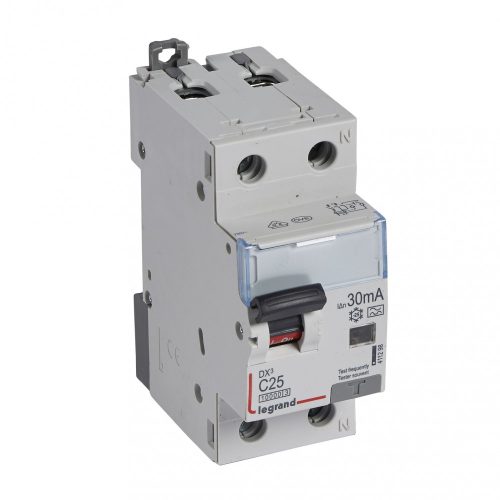 LEGRAND-411298 DX3 1P+N kombinált áram-védőkapcsoló C25 10000A / 10kA 30MA A típus
