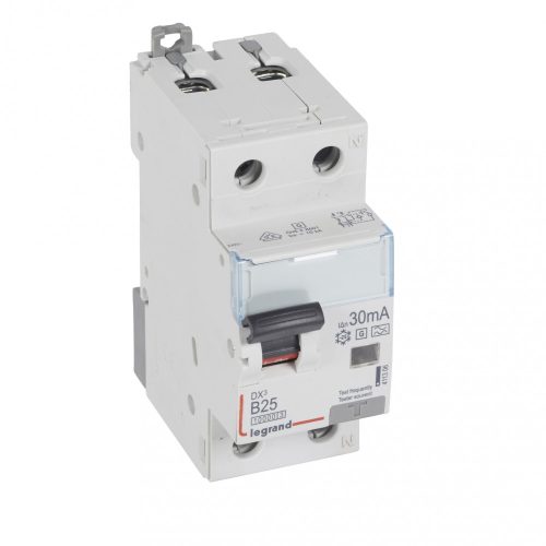 LEGRAND-411306 DX3 1P+N kombinált áram-védőkapcsoló B25 10000A / 10kA 30MA  Hpi