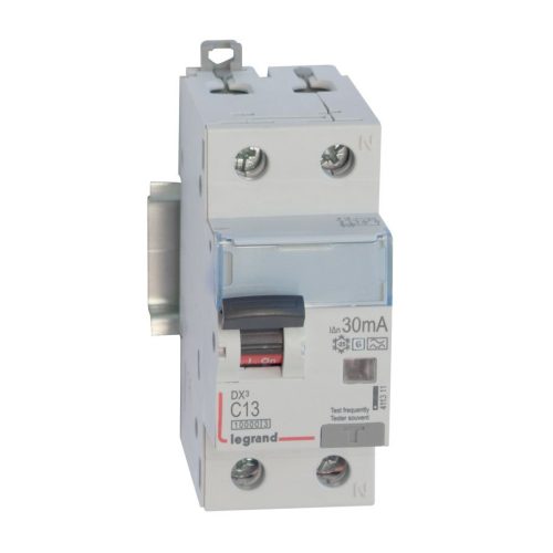 LEGRAND-411311 DX3 1P+N kombinált áram-védőkapcsoló C13 10000A / 10kA 30MA  Hpi