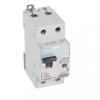   LEGRAND-411313 DX3 1P+N kombinált áram-védőkapcsoló C20 10000A / 10kA 30MA  Hpi