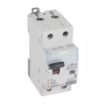  LEGRAND-411314 DX3 1P+N kombinált áram-védőkapcsoló C25 10000A / 10kA 30MA  Hpi