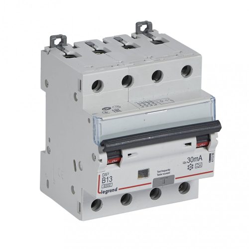 LEGRAND-411356 DX3 4P kombinált áram-védőkapcsoló  B13 6000A / 10kA 30mA