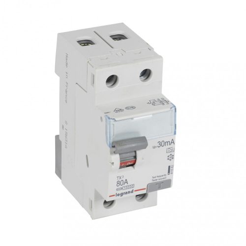 LEGRAND-411562 TX3 áram-védőkapcsoló 2P 80A 30MA A