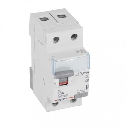 LEGRAND-411567 TX3 áram-védőkapcsoló 2P 80A 100MA A