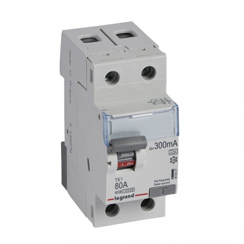 LEGRAND-411577 TX3 áram-védőkapcsoló 2P 80A 300MA A