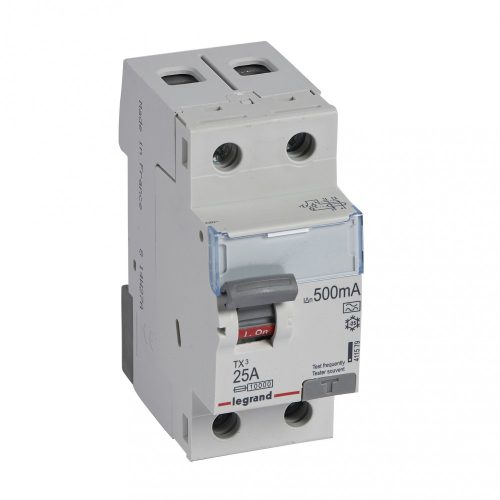 LEGRAND-411579 TX3 áram-védőkapcsoló 2P 25A 500MA A