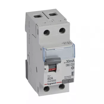 LEGRAND-411598 TX3 áram-védőkapcsoló 2P 80A 30MA A-HPI 
