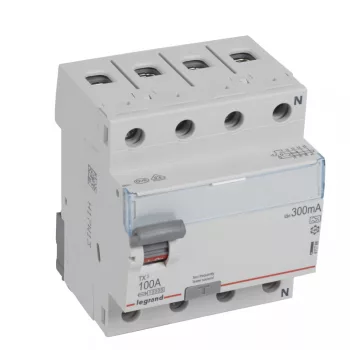 LEGRAND-411788 TX3 áram-védőkapcsoló 4P D 100A 300MA A