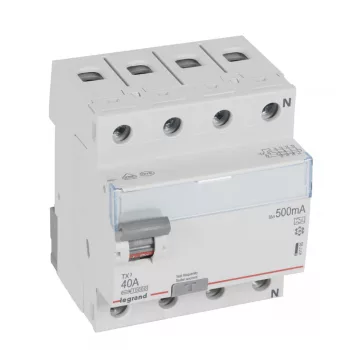 LEGRAND-411795 TX3 áram-védőkapcsoló 4P D 40A 500MA A