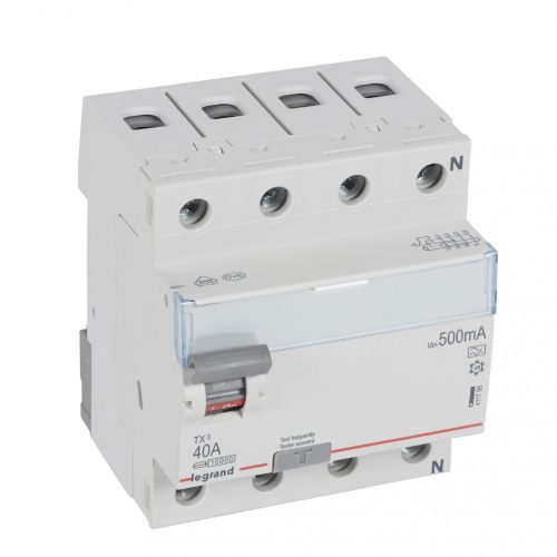 LEGRAND-411795 TX3 áram-védőkapcsoló 4P D 40A 500MA A