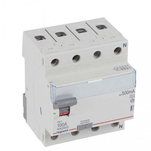 LEGRAND-411798 TX3 áram-védőkapcsoló 4P D 100A 500MA A