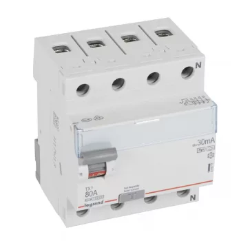   LEGRAND-411817 TX3 áram-védőkapcsoló 4P D 80A 30MA A-HPI 
