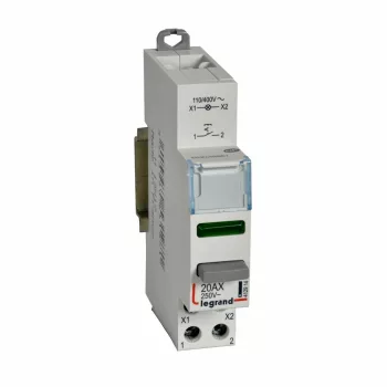   LEGRAND-412914 CX3 moduláris nyomókapcsoló 1Z + zöld LED 110/400V ~