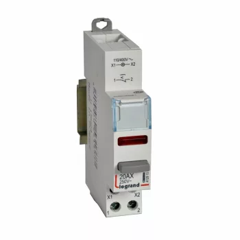   LEGRAND-412915 CX3 moduláris nyomókapcsoló 1Ny + piros LED 110/400V ~