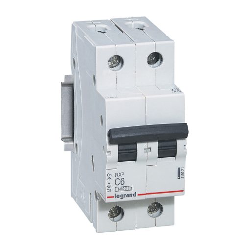 LEGRAND-419221 RX3 kismegszakító 2P C6 6000A BIC 