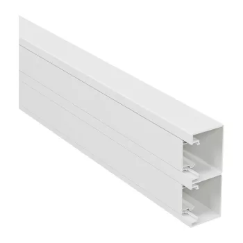   LEGRAND-638040 DLP-S kábelcsatorna 130x50 mm, merev fedéllel, bepattintható 45-ös szerelvényhez, fehér
