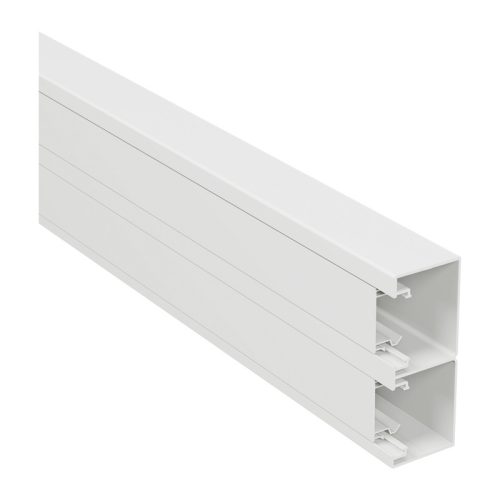 LEGRAND-638040 DLP-S kábelcsatorna 130x50 mm, merev fedéllel, bepattintható 45-ös szerelvényhez, fehér