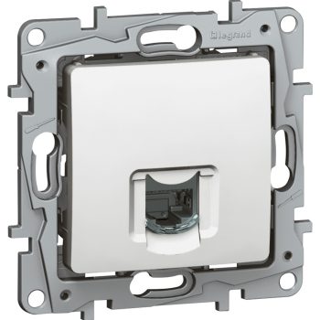   LEGRAND-664775 Niloé 1xRJ45 Cat.6 STP aljzat, csavaros, köröm nélkül, fehér