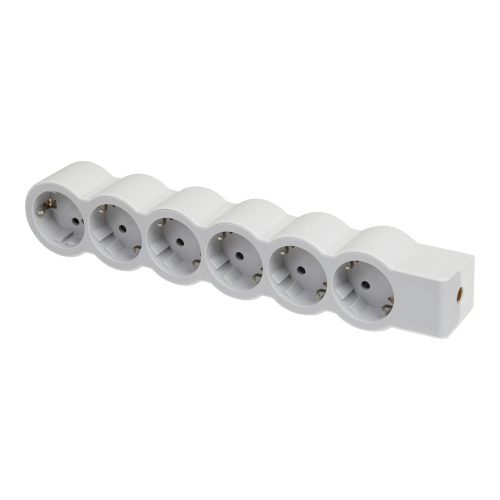LEGRAND-694579 Elosztósor Standard 6x2P+F, vezeték nélkül, fehér-szürke