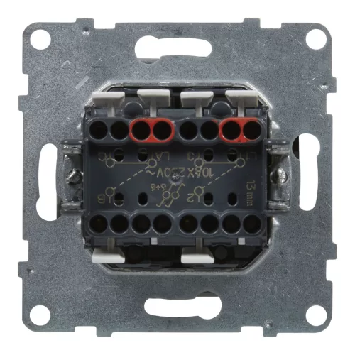 LEGRAND-721108 Suno kettős váltókapcsoló 10AX, fehér