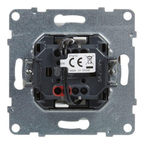LEGRAND-721110 Suno egypólusú nyomó jelzőfénnyel, címketartóval, fehér