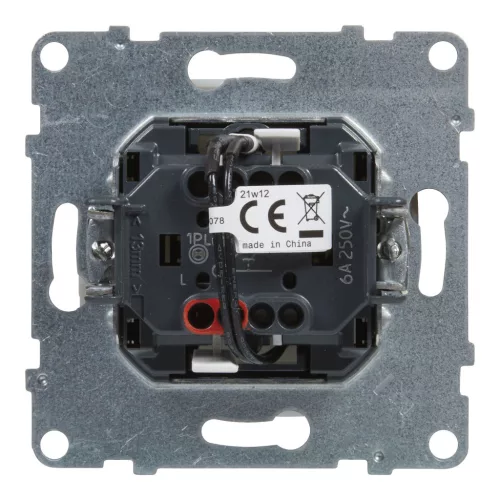 LEGRAND-721110 Suno egypólusú nyomó jelzőfénnyel, címketartóval, fehér