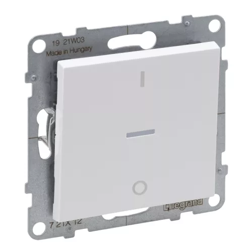 LEGRAND-721112 Suno kétpólusú kapcsoló ellenőrzőfénnyel 10AX, fehér