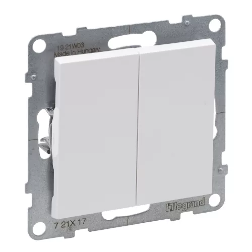 LEGRAND-721117 Suno kettős egypólusú nyomó, fehér