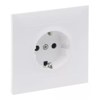   LEGRAND-721128 Suno 2P+F csatlakozóaljzat kerettel (rugós), biztonsági zsaluval, komplett, fehér