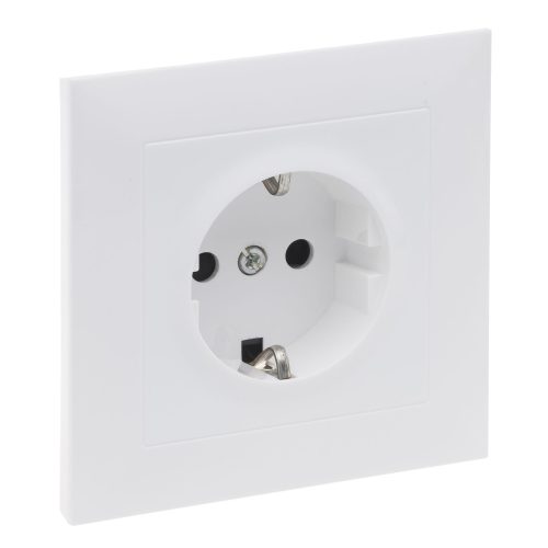 LEGRAND-721128 Suno 2P+F csatlakozóaljzat kerettel (rugós), biztonsági zsaluval, komplett, fehér