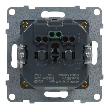   LEGRAND-721129 Suno 2P+F + USB-C csatlakozóaljzat (rugós), biztonsági zsaluval, fehér