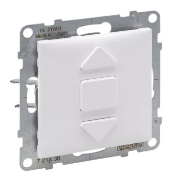   LEGRAND-721138 Suno redőnynyomó (3 állású) 6A, elektronikus vezérlésű motorokhoz, fehér