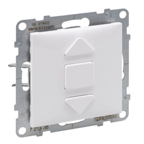 LEGRAND-721138 Suno redőnynyomó (3 állású) 6A, elektronikus vezérlésű motorokhoz, fehér