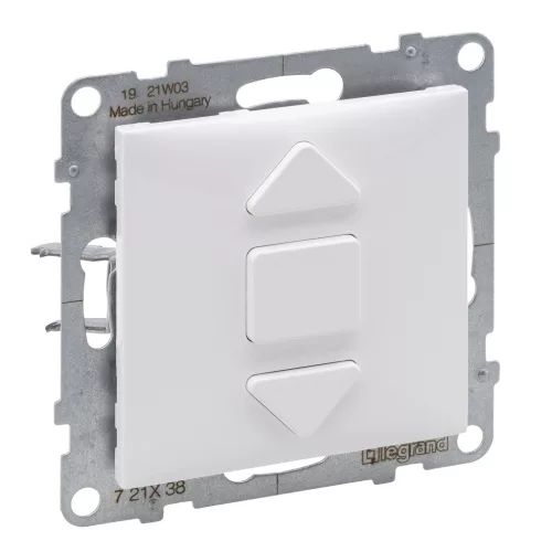 LEGRAND-721138 Suno redőnynyomó (3 állású) 6A, elektronikus vezérlésű motorokhoz, fehér