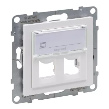 LEGRAND-721146 Suno kettős Systimax aljzat, fehér