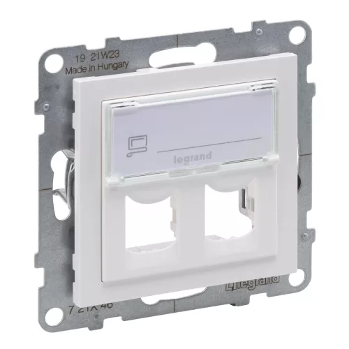 LEGRAND-721146 Suno kettős Systimax aljzat, fehér